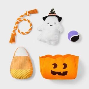 Trick or Treat Dog Rope Plush Toy Set - 4pk - Boots & Barkley